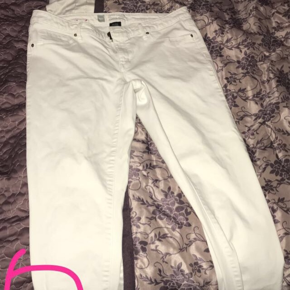 Legging denim straight leg jeans white